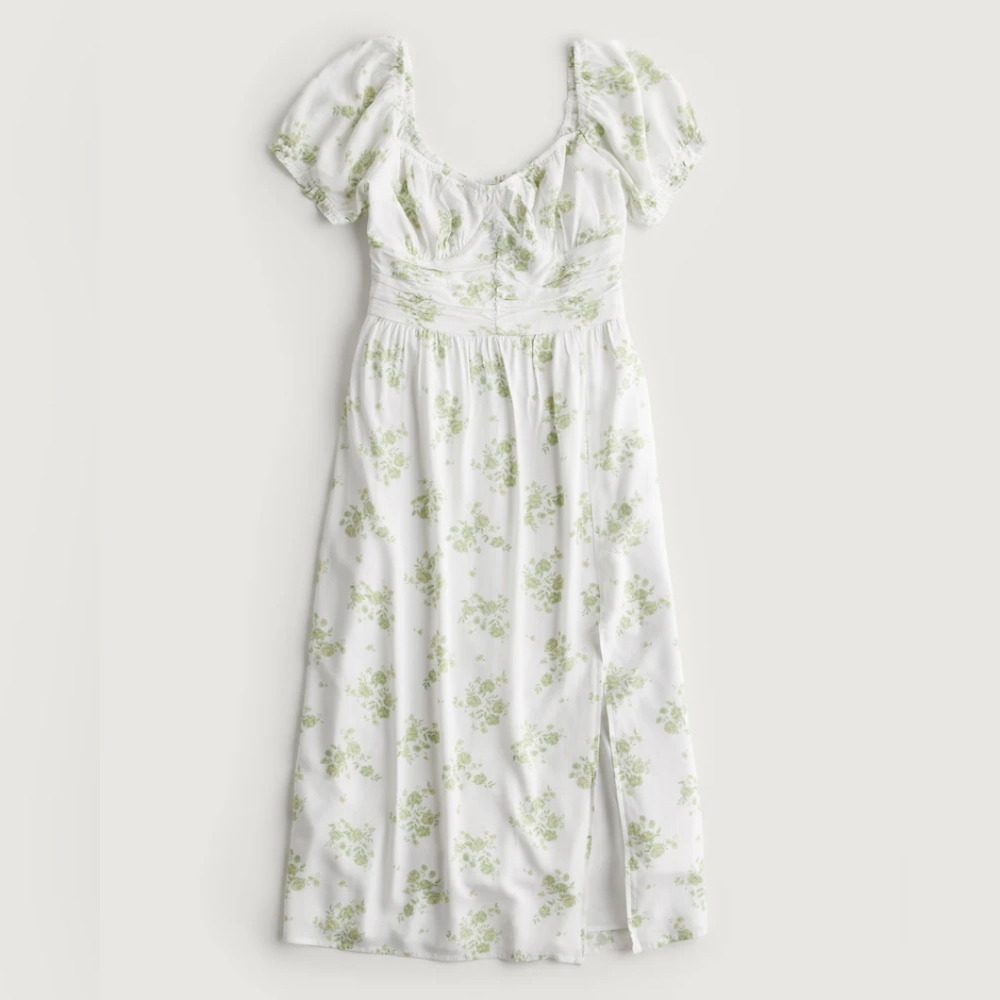 Ruched Waist Midi Dress